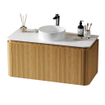 Royal Plaza Terra Meuble sous-lavabo - 100cm - 2 tiroirs - coins arrondis - sandwood (chêne clair) SW1174099