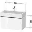 Duravit D-Neo wastafelonderkast 78.4x44x44.2cm 1 lade Natuur eiken Mat SW641099