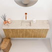 Mondiaz JOYA-DLUX 100cm toiletmeubel - kleur Oak - Wastafel FAYE positie Midden Zonder kraangat kleur Frappe. SW1421893