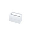 INK Wastafelonderkast - 80x45x52cm - 2 lades - greeploos - MDF lak - Mat wit SW157920