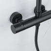 Adema sparkle 2.0 ensemble de douche à effet pluie avec thermostat douche de tête 30cm douchette à main 3 positions noir 110cm SW773199