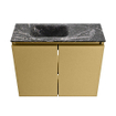 MONDIAZ TURE-DLUX 60cm toiletmeubel Oro. EDEN wastafel Lava positie links. Met 1 kraangat. SW1103937