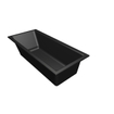 Xenz Kristal Ligbad - 180x80x48 - afvoer Midden - acryl - ebony SW378288