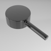 IVY Bond Partie de finition - pour robinet de douche - robinet d'arrêt - symétrie - rosace ronde - Chrome noir PVD SW1031116