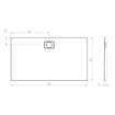 Xenz Flat Plus Douchebak - 160x90cm - Rechthoek - Wit SW648142