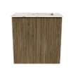 Mondiaz JOYA-DLUX 40cm toiletmeubel - kleur Dusk - Wastafel FAYE positie Rechts 1 kraangat kleur Nata. SW1425879