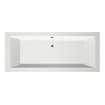 Xenz Society Duobad - 190x80x53 - afvoer Midden - acryl - wit mat SW103097
