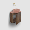 Clou Vale fontein 22cm Keramiek rond zonder kranenbank mat roze SW809548