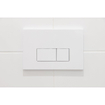 QeramiQ Dely Swirl Toiletset - 36.3x51.7cm - Geberit UP320 inbouwreservoir - slimzitting - glans witte bedieningsplaat - rechthoekige knoppen - mat zwart SW1130191