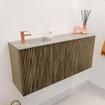 Mondiaz JOYA-DLUX 90cm meuble de salle de bains avec WC - couleur Dusk - Vasque FAYE position Gauche 1 trou de robinet couleur Opalo. SW1423334