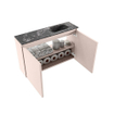 MONDIAZ TURE-DLUX Meuble WC 80 cm Rosee. Lavabo EDEN Lava position droite. Sans trou de robinet. SW1103985