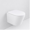 QeramiQ Dely Toiletset - inbouwreservoir Qeramiq Flush - 35mm zitting - natuursteen donker marmeren bedieningsplaat - ronde knoppen - mat wit SW1579151