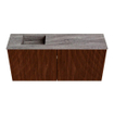 Mondiaz JOYA-DLUX Meuble de toilette 90cm - couleur Ruby - Vasque FAYE position Gauche Sans trou de robinet couleur Oza SW1425520