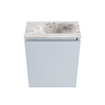 MONDIAZ TURE-DLUX Meuble toilette - 40cm - Clay - EDEN - vasque Glace - position droite - sans trou de robinet SW1103184