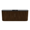 Mondiaz JOYA 103.2cm toiletmeubel - ronding links en rechts kleur Walnut - Wastafel FAYE positie Midden 1 kraangat kleur Urban. SW1421371