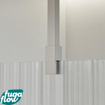 FugaFlow Eccelente Vetro douche à l'italienne salle de bain - 70x200cm - verre strié - bras plafond - inox brossé SW1125038