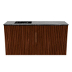 Mondiaz JOYA-DLUX 80cm toiletmeubel - kleur Ruby - Wastafel FAYE positie Links 1 kraangat kleur Lava. SW1423618