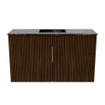 Mondiaz JOYA-DLUX Meuble de salle de bains 70cm - couleur Walnut - Vasque FAYE position Milieu Sans trou de robinet couleur Lava SW1422497