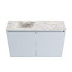 MONDIAZ TURE-DLUX Meuble de toilettes 80 cm Clay. EDEN vasque Glace position gauche. Avec 1 trou de robinet. SW1103222