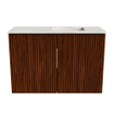 Mondiaz JOYA-DLUX 60cm meuble de salle de bains - couleur Ruby - Vasque FAYE position Droite Sans trou de robinet couleur Ostra. SW1423782