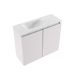 MONDIAZ TURE-DLUX meuble WC 60 cm Cale. EDEN lavabo Opalo position gauche. Sans trou de robinet. SW1104249