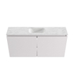 MONDIAZ TURE-DLUX Meuble toilette - 100cm - Cale - EDEN - vasque Opalo - position centrale - sans trou de robinet SW1104216