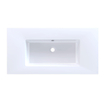 Arcqua Mira Lavabo encastré - 91x46x1.5cm - vasque simple - sans trou de robinet - marbre de synthèse - blanc brillant SW1581357