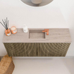 Mondiaz JOYA-DLUX 90cm meuble de toilette - couleur Dusk - Vasque FAYE position Milieu 1 trou de robinet couleur Saba. SW1426062