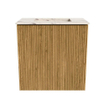 Mondiaz JOYA-DLUX Meuble de toilette 40cm - couleur Chêne - Vasque FAYE position Milieu Sans trou de robinet couleur Nata SW1423984