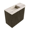 Mondiaz JOYA-DLUX 51.6cm toiletmeubel - ronding rechts kleur Shadow - Wastafel FAYE positie Links 1 kraangat kleur Nata. SW1424966
