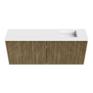 Mondiaz JOYA 100cm meuble de salle de bains - couleur Dusk - Vasque FAYE position Droite Sans trou de robinet couleur Talc. SW1421579
