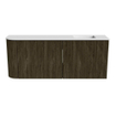 Mondiaz JOYA 101.6cm toiletmeubel - ronding links kleur Shadow - Wastafel FAYE positie Rechts 1 kraangat kleur Talc. SW1421435