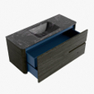 Mondiaz CIRO-DLUX Ensemble de meuble de salle de bains - 120x45x50cm - Lavabo solid surface Lava - 1 vasque au milieu - 1 trou de robinet - 2 tiroirs - Shadow SW1532269