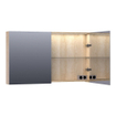 BRAUER Dual Spiegelkast - 120x70x15cm - 2 links- rechtsdraaiende spiegeldeur - MFC - legno calore SW242137