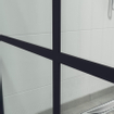 Marenza Bellini Inloopdouche - 120x200cm - helder glas - windows frame buitenzijde - anti kalk - mat zwart SW238198