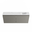 MONDIAZ TURE-DLUX Meuble toilette - 120cm - Smoke - EDEN - vasque Opalo - position droite - 1 trou de robinet SW1104718