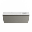 MONDIAZ TURE-DLUX meuble WC 120 cm Smoke. Lavabo EDEN Opalo position droite. Avec 1 trou de robinet. SW1104718