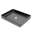 Qisani Vanity Lavabo à poser 52x41x7cm sans trou pour robinetterie Gunmetal SW203616