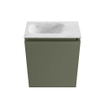 MONDIAZ TURE-DLUX Meuble de toilettes 40 cm Army. Lavabo EDEN Opalo position gauche. Avec 1 trou de robinet. SW1104185