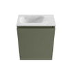 MONDIAZ TURE-DLUX Meuble toilette - 40cm - Army - EDEN - vasque Opalo - position gauche - 1 trou de robinet SW1104185