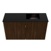 Mondiaz JOYA 70cm toiletmeubel - kleur Walnut - Wastafel FAYE positie Rechts 1 kraangat kleur Urban. SW1421374