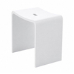Tabouret Wiesbaden en solid surface 40 x 30 x 42,5 cm mat blanc SW102829