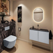 MONDIAZ TURE-DLUX Meuble toilette - 80cm - Clay - EDEN - vasque Lava - position centrale - sans trou de robinet SW1103767