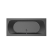 Xenz Lagoon Duobad - 170x75x53 - afvoer Midden - acryl - ebony SW102947