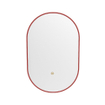 Mondiaz GLOW Miroir de salle de bains - Ovale - 45x90cm - Éclairage LED indirect - Capteur de mouvement - Fire (Rouge) SW1105209