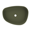 Arcqua Rocker vasque à poser - 50x37x13cm - organique - cast marble - vert mat SW927807