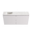 MONDIAZ TURE-DLUX Meuble toilette - 100cm - Cale - EDEN - vasque Ostra - position gauche - 1 trou de robinet SW1104741