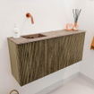 Mondiaz JOYA-DLUX 90cm toiletmeubel - kleur Dusk - Wastafel FAYE positie Links Zonder kraangat kleur Arena. SW1425748