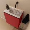 MONDIAZ TURE-DLUX Meuble toilette - 40cm - Fire - EDEN - vasque Glace - position droite - sans trou de robinet SW1103328