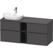 Duravit D-neo Meuble sous vasque 140x55x66.4cm 4 tiroirs Graphite mat SW641275